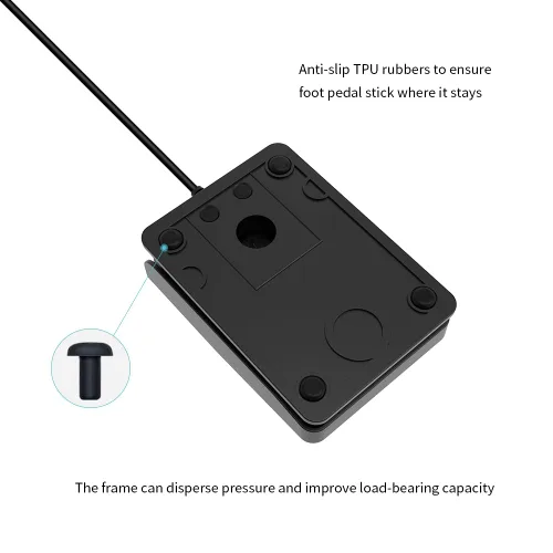 Miniatura 6 de Pedal de pie USB, teclado programable, ratón, interruptor personalizado, tecla de acceso directo de tecla rápida para girador de páginas