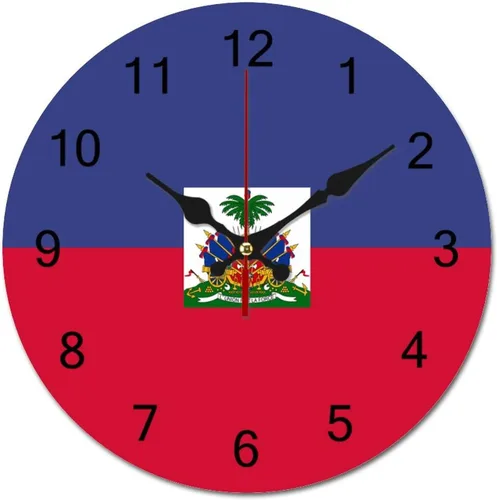 Miniatura 12 de The Flag of Cashmir - Reloj decorativo patriótico, funciona con pilas, 9 pulgadas, silencioso, sin tictac, números arábigos, decoración moderna