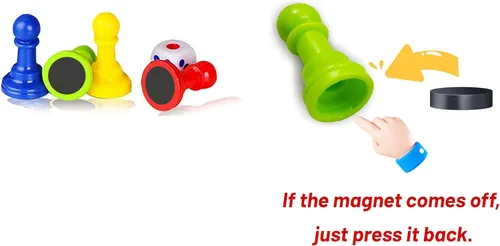 Miniatura 5 de KIDAMI Mini juego de mesa magnético de serpientes y escaleras, diseño portátil plegable y ligero, juego de viaje regalo para niños pequeños