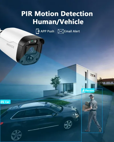 Miniatura 3 de OOSSXX Full HD 5MP Definición Sistema de Cámaras de Seguridad Cableado Hogar Exterior Cámaras de Videovigilancia Cámaras CCTV Sistema de Seguridad