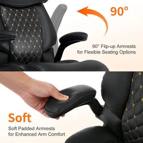 Miniatura 8 de BOSMILLER Big and Tall Office Chair, Heavy Duty Executive Chairs with Adjustable Lumbar Support for Back Pain, Ergonomic Comfortable Computer Chair