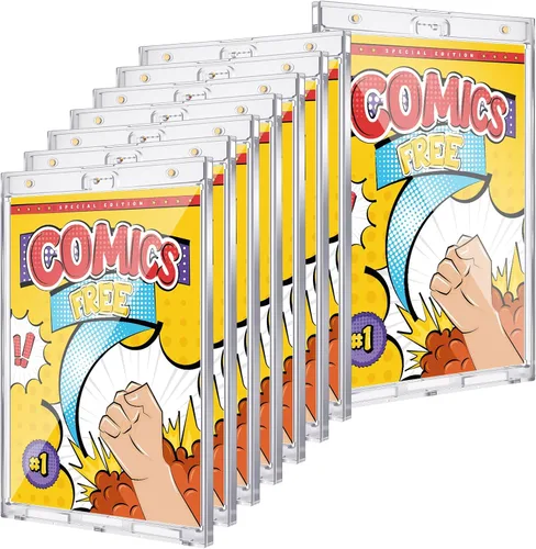 Miniatura 7 de Wonderjune Paquete de 4 Soportes Magnéticos para Cómics, Estuche de Exhibición Transparente Exterior para Cómics con Interior Montable en Pared
