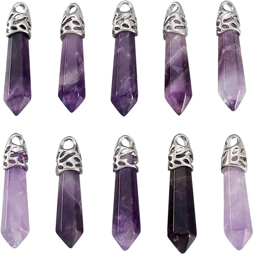 Miniatura 8 de Encantos de piedras preciosas de Fashewelry. Dije de cristal de chakra curativo para la fabricación de joyas., latín, G-G948-18P-FW