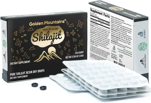 Miniatura 8 de Siberian Green Gotas secas Shilajit Pure de alta calidad Altai Golden Mountains - 120 unidades (200 mg) Auténtico certificado de seguridad y calidad