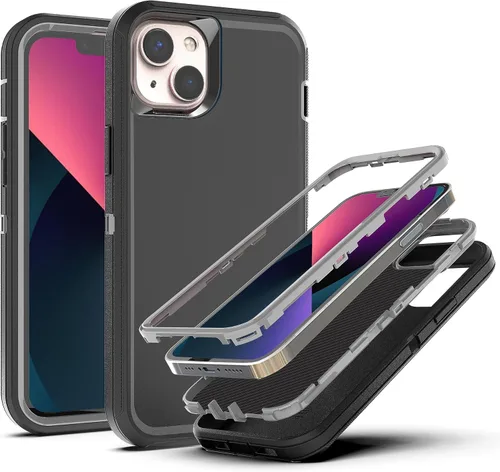 Miniatura 8 de YmhxcY Funda para iPhone 13 Pro Max, iPhone 12 Pro Max, a prueba de golpes, a prueba de caídas, a prueba de polvo, a prueba de caídas, 3 capas