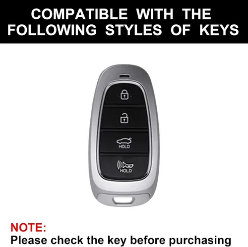 Miniatura 6 de Funda protectora para llavero inteligente de TPU con borde dorado, compatible con Hyundai Tucson Solaris Sonata Hybrid Nexo NX4 Santafe Dn8 4