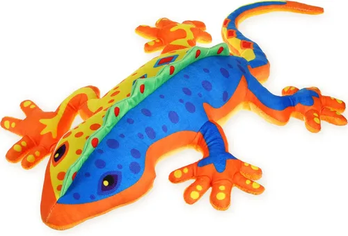 Civaner Lagarto Gecko - Peluche de lagarto con puntos, colorido Gecko de peluche de 22 pulgadas, realista, resistente, regalo de cumpleaños para