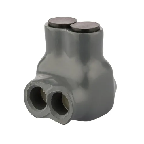 Miniatura 12 de Polaris - Conector aislado gris para conductor de cobre flexible de filamento fino, rango de cables 1-10 AWG y 2-10 AWG, 2 puertos, hexagonal