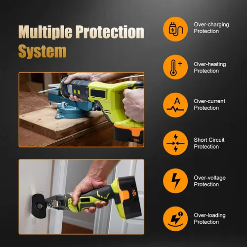 Miniatura 4 de [Actualizado a 3.6Ah] Paquete de 2 repuestos P100 para baterías Ryobi de 18 V compatibles con batería Ryobi de 18 V de repuesto para herramientas