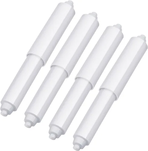 Miniatura 9 de Shappy 4 piezas de soporte universal de papel higiénico de repuesto con resorte de plástico retráctil de repuesto para papel higiénico, soporte