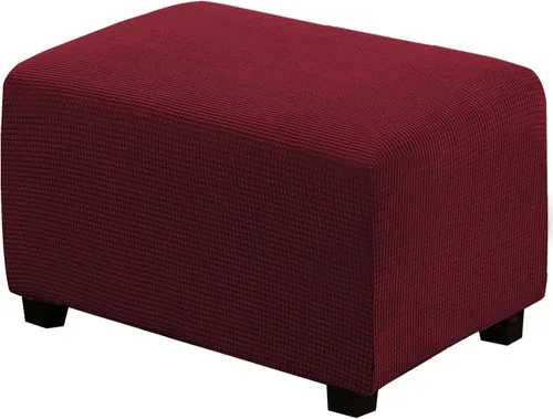 Miniatura 107 de H.VERSAILTEX Funda otomana rectangular de 29 a 34 pies para reposapiés, fundas protectoras para reposapiés, con tela jacquard elástica, gruesa