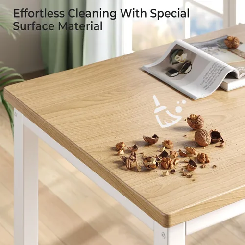 Miniatura 5 de Tatub Juego de mesa de comedor para 4, mesa de cocina de 3 piezas con 2 bancos, juego de mesa de comedor que ahorra espacio para rincón de desayuno