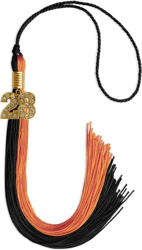 Miniatura 224 de Endea Graduation Borla de doble color con dije dorado (negro/oro brillante, 2022)