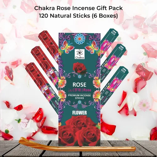 Miniatura 8 de Varillas de incienso de rosa roja – 120 unidades Aroma de rosa floral de larga duración Incienso perfumado para fragancia del hogar, meditación