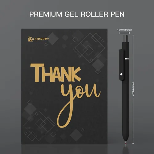 Miniatura 3 de Bolígrafos de gel, punta fina de 0.020 in, de secado rápido, bolígrafo de gel japonés de escritura suave, serie de alta gama, tinta negra, bolígrafo