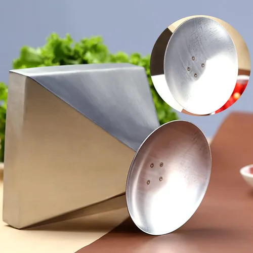 Miniatura 3 de DOERDO Molde de cocina piramidal de acero inoxidable para hogar y restaurante, 5.9 x 4.5 pulgadas
