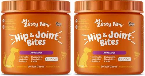 Miniatura 13 de Zesty Paws Bocaditos de Movilidad de Mejillón para Perros - Mejillón de Labios Verdes de Nueva Zelanda con Glucosamina Natural y Condroitina +
