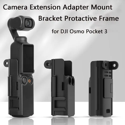 Miniatura 2 de Adaptador de extensión de cámara para DJI Osmo Pocket 4/3, jaula protectora para zapata fría, soporte de montaje en trípode, soporte para mochila