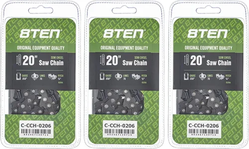 Miniatura 210 de 8TEN Cadena de motosierra semi cincel de 6 pulgadas .050 1/4 42 DL para Worx WG320 Black & Decker LLP120 (paquete de 3)