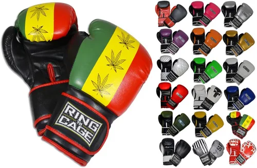 Miniatura 15 de Guantes de boxeo para entrenamiento de gimnasio Verde neón/negro
