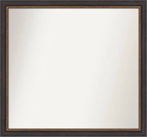 Miniatura 191 de Amanti Art Espejo de baño negro para sobre el fregadero, 23 x 23 pulgadas, espejo cuadrado negro Ashton, marco de madera tradicional mediano, se