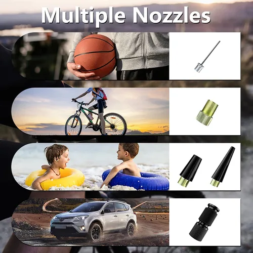 Miniatura 6 de Inflador de neumáticos, compresor de aire portátil, bomba de aire portátil para inflador de neumáticos de automóvil, inflador de neumáticos