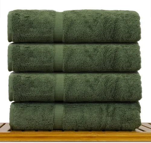 Miniatura 27 de Colección de calidad de hotel y spa, altamente absorbente y de secado rápido, 100% algodón turco, 750+ GSM, toallas ecológicas, toallas con borde