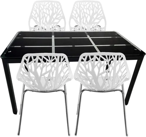 Miniatura 5 de gt2-zj 4pcs Bird's Nest Style Silla de salón Color blanco