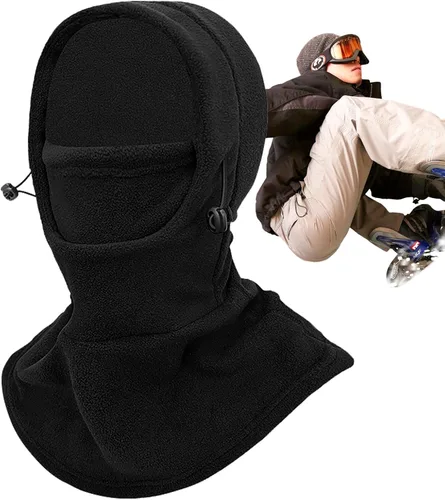 Miniatura 9 de Cycling Masque, Elastic Drawstring Winter Balaclava Full Face Cover, Waterproof Fleece Full Face Ski Cover, Warm