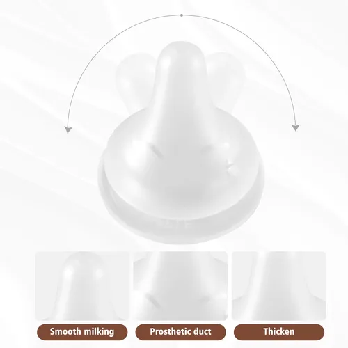 Miniatura 7 de Biberones de vidrio con pezón de respuesta natural, tamaño M, biberones anticólicos de cuello ancho, biberón de flujo lento (rojo, 8 onzas