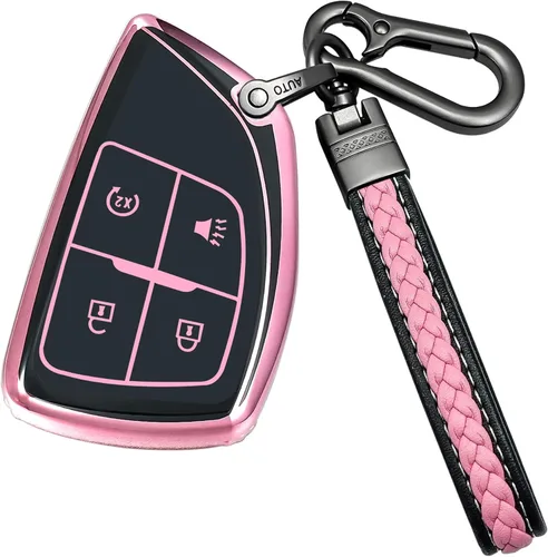 Miniatura 10 de Funda para llavero compatible con Chevrolet GMC 2024 2025 Canyon Sierra Colorado Equinox Silverado Remote Smart Key, funda protectora de TPU (negro)