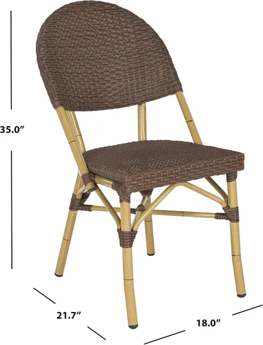 Miniatura 4 de Safavieh SAFAVIEH Home Collection Barrow - Silla auxiliar apilable para interiores y exteriores