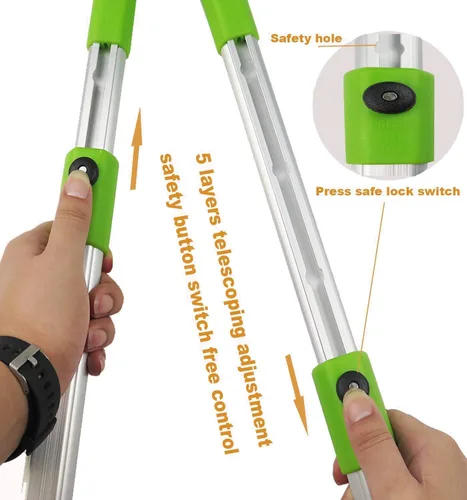 Miniatura 3 de Yunque resistente y podadora de derivación con mango telescópico (26-41 pulgadas), podadora de jardín ajustable de 5 capas, cortador de ramas de 2
