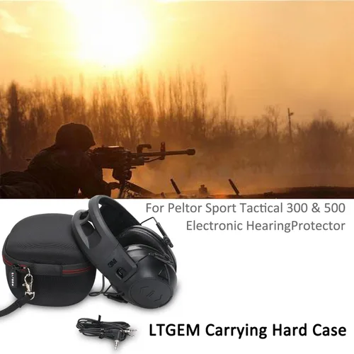 Miniatura 7 de LTGEM - Funda para Peltor Sport Tactical 100, 300 y 500, protector auditivo electrónico, bolsa de transporte protectora de almacenamiento duro