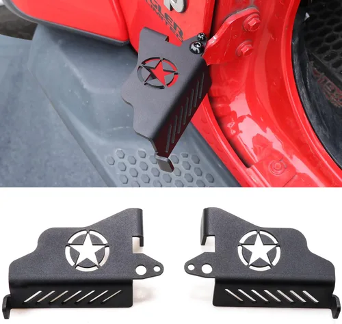 Miniatura 10 de Estriberas para puertas desactivadas para Jeep Wrangler, bisagra de puerta, clavija de pie delantera para Jeep Wrangler JK JKU JL JLU 4XE Gladiator