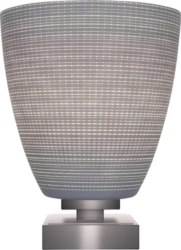 Miniatura 10 de Toltec Lighting Luna Accent - Lámpara de mesa, acabado grafito, cristal cuadrado de burbujas ahumadas de 3.5 pulgadas