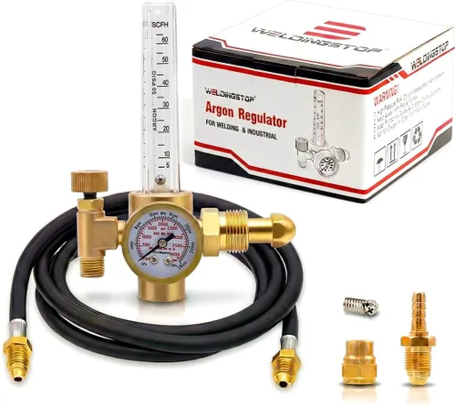 Miniatura 8 de CGA-580 medidor de flujo CFH del regulador de soldadura del CO2 del argón 0-60 CFH para la soldadura MIG/TIG