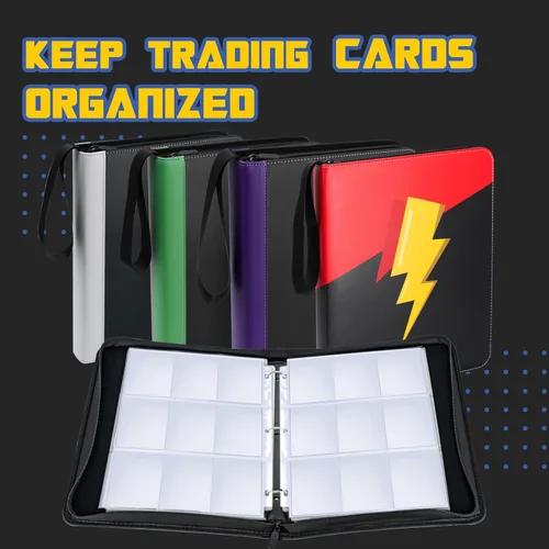 Miniatura 6 de carpeta de 9 bolsillos impermeable para tarjetas coleccionables, soporte de exhibición de álbum de cartas, expandible, álbum de 720 bolsillos