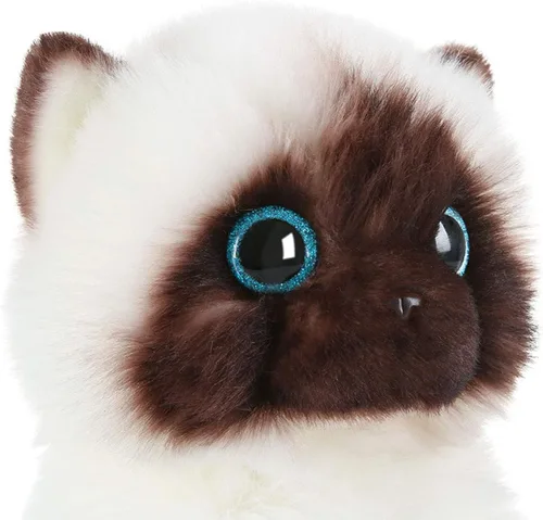 Miniatura 4 de Muñeco de peluche de gato siamés con emulación de peluche, juguete de peluche de gato siamés, el mejor regalo de cumpleaños, Navidad, gran regalo