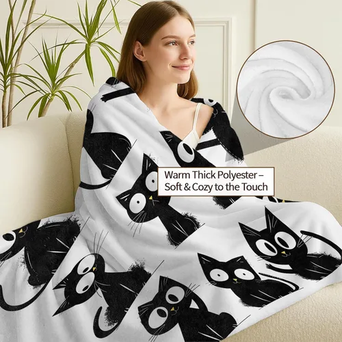 Miniatura 5 de Bonita manta de bulldog francés, ligera, acogedora y colorida con anillos flotantes, manta de regalo para mujeres y niñas, 40 x 50 pulgadas, manta