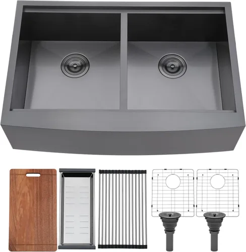 Miniatura 13 de VCCUCINE - Fregadero de barra de 13 x 15 pulgadas, fregadero de cocina pequeño de acero inoxidable hecho a mano, cuenco individual para exteriores