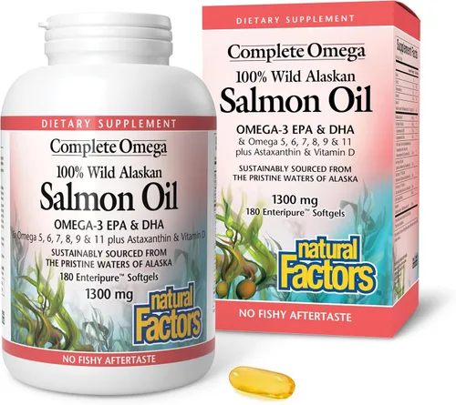 Miniatura 8 de NATURAL FACTORS Aceite de salmón Wild Alask, 90 CT