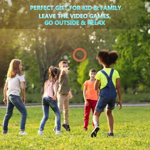 Miniatura 3 de JEEFUD Disco volador para niños y adultos, anillo volador de 11 pulgadas, paquete de 3 discos suaves para jugar deportes en la playa, patio trasero