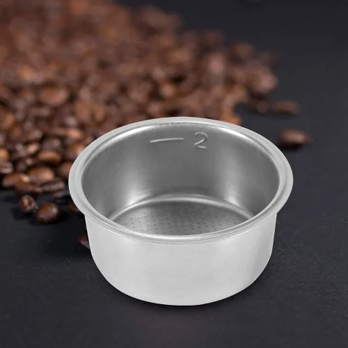 Miniatura 5 de Cesta de filtro de café de 2.008 in, 2 piezas, filtro de café de acero inoxidable para máquina de café expreso, cesta de filtro, taza, accesorios