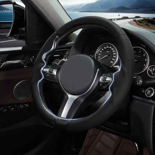Miniatura 2 de Funda de volante para BMW X3 (2014-2017) X5 (2014-2018) Serie 3 (2012-2019) Serie 5 (2014-2016) 328i 320i 330i 325i 528i 535i 530i 540i M3 2 36/38