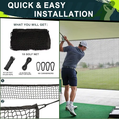 Miniatura 7 de Heavy Duty Golf Practice Net, High-Impact Golf Hitting Net for Indoor/Outdoor Use