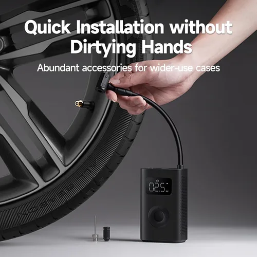 Miniatura 6 de Xiaomi Compresor de aire eléctrico portátil, inflador de neumáticos de 150 PSI para automóvil, scooter, neumáticos de bicicleta y pelotas