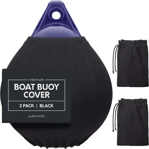 Miniatura 8 de Cubiertas para boya de barco Paquete de 1, 2 y 4 Negro Diámetro x Longitud: 15 ″ x 19 ″ & 17.5 ″ x 21 ″ Poliéster (1 paquete y 17.5 ″ x 21 ″)
