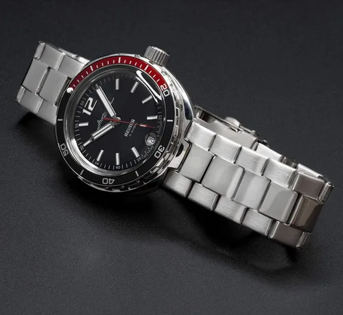 Miniatura 3 de Vostok Amphibian Neptune ruso Mens mecánico automático reloj de pulsera