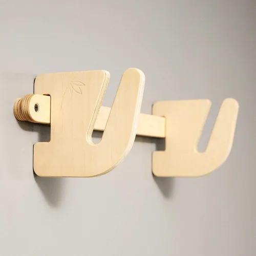 Miniatura 10 de Grassracks Soporte de pared para snowboard y monopatín de bambú y abedul, serie Moloka`i